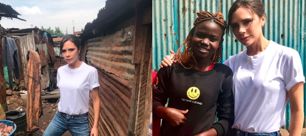 Victoria Beckham muestra su lado humanitario en Kenia