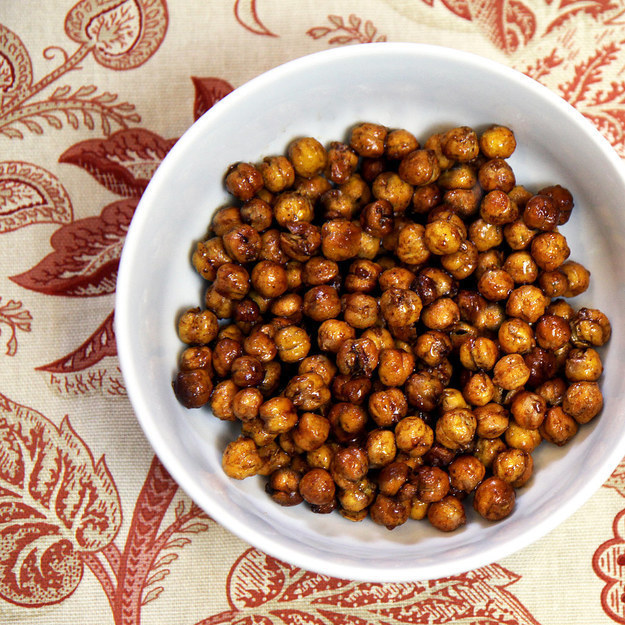 Garbanzos salteados en miel y canela