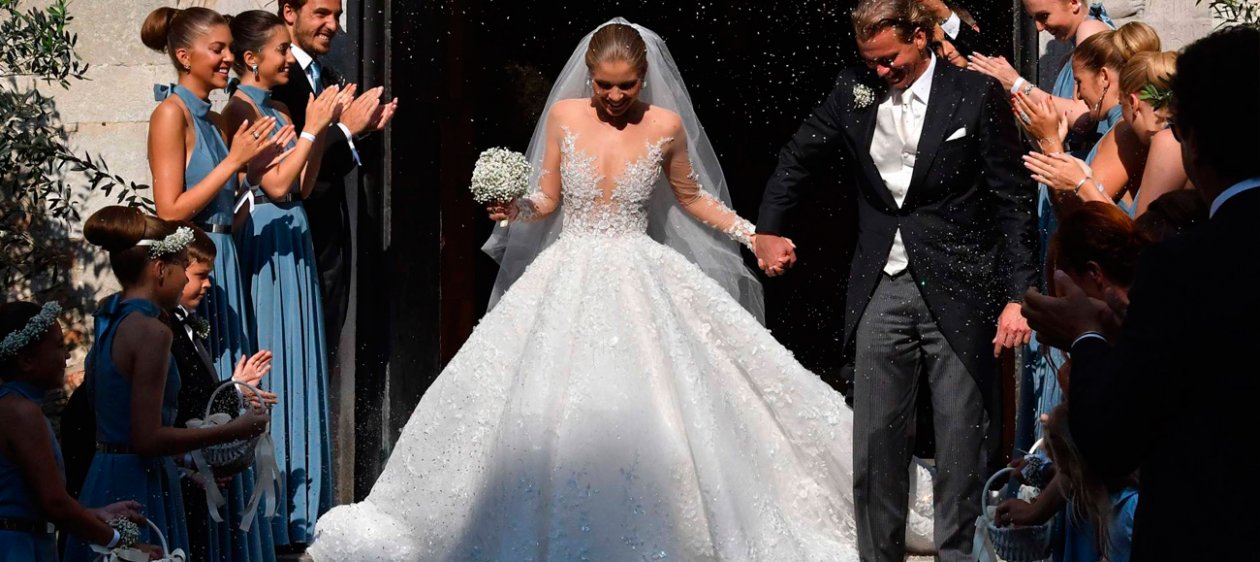 La heredera de Swarovski llegó al altar con un vestido de ¡800.000 euros!