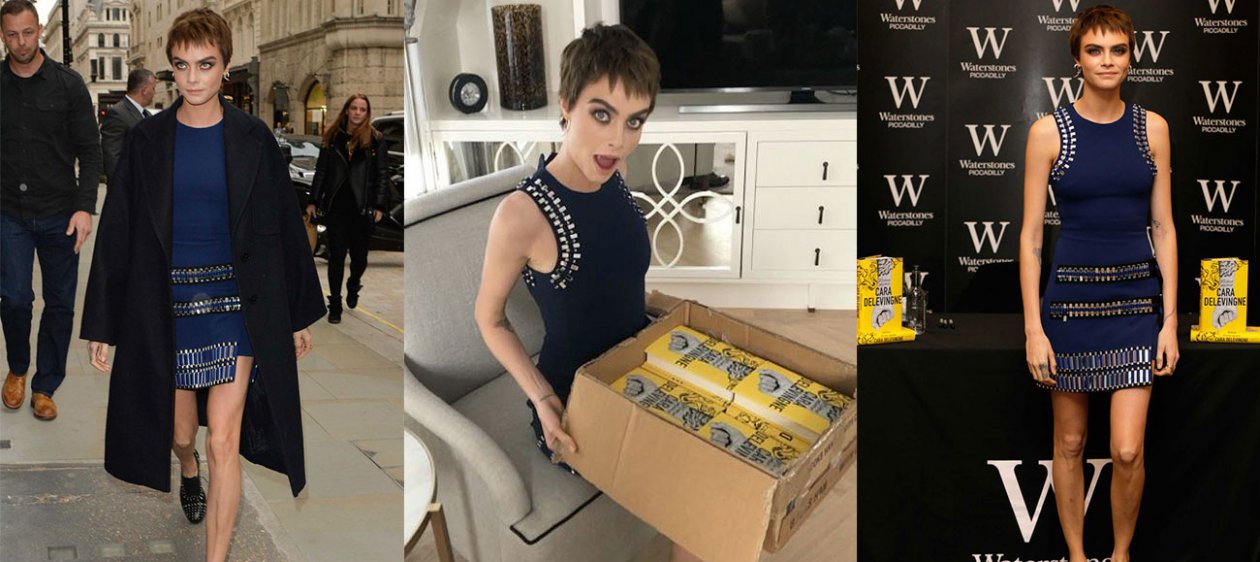 Cara Delevingne sorprende con nuevo look en lanzamiento de su libro