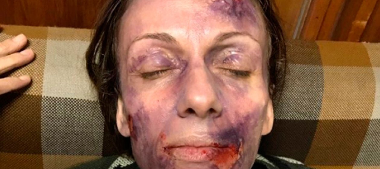 El terrorífico maquillaje de Katyna Huberman para dar muerte a su personaje en PNP