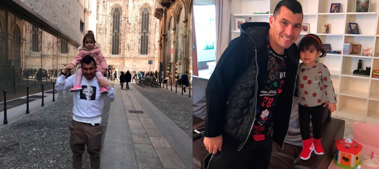 ¡Adorable! Gary Medel se dejó maquillar por su pequeña hija