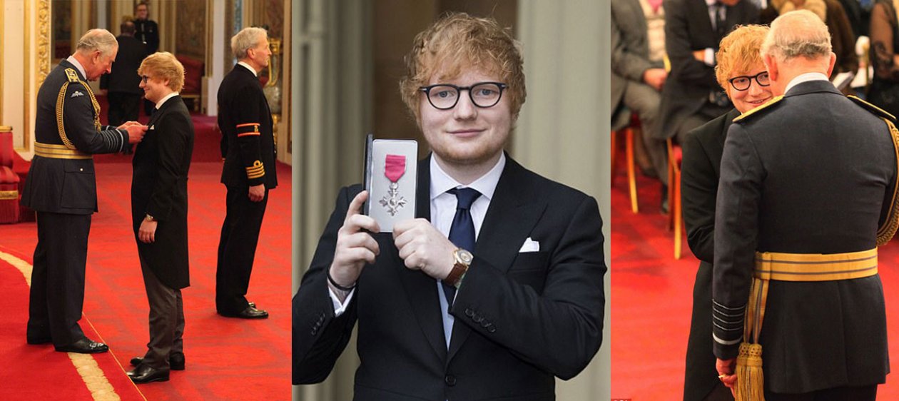 Ed Sheeran es condecorado por la corona británica