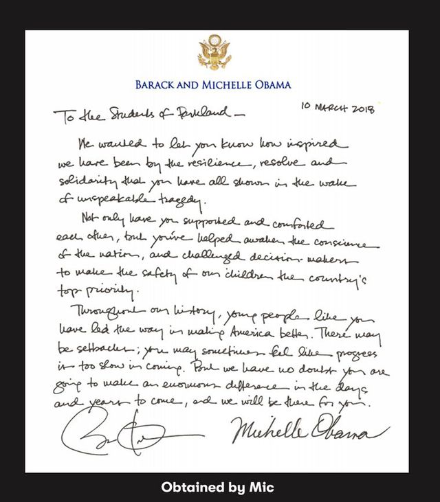 Carta de los Obama 