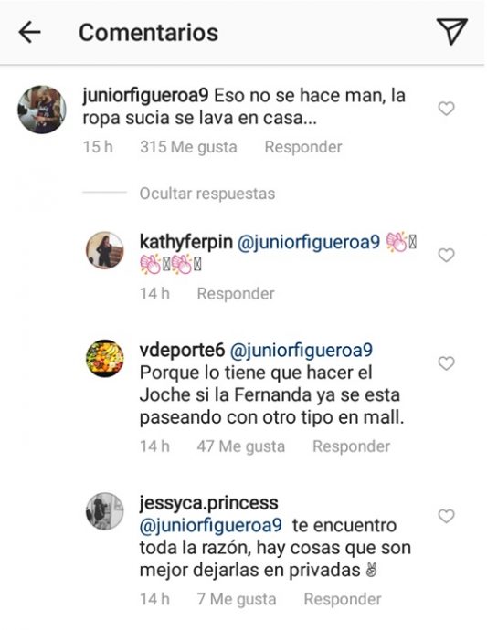 Junior Figueora comenta el término de la relación entre Fernanda Y joche 