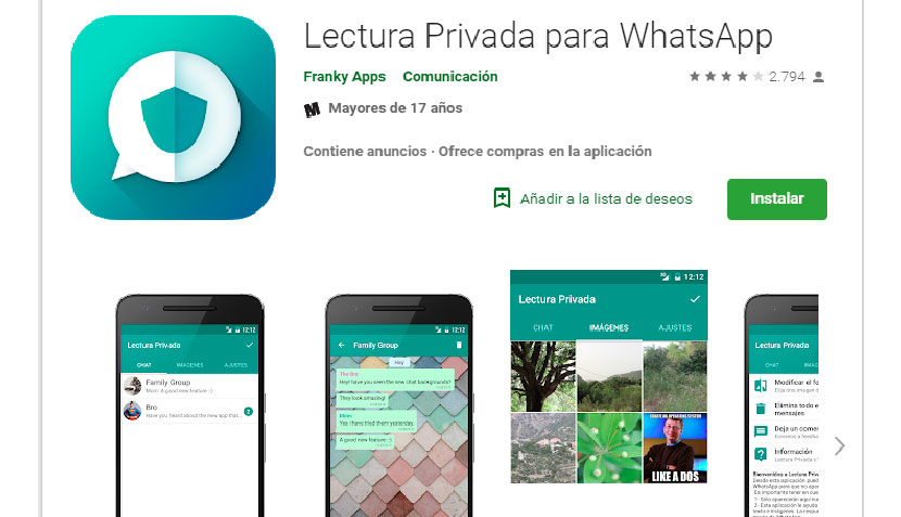 app Lectura privada en Whatsapp