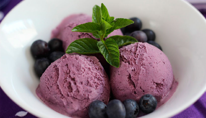 Helado de uva con romero 