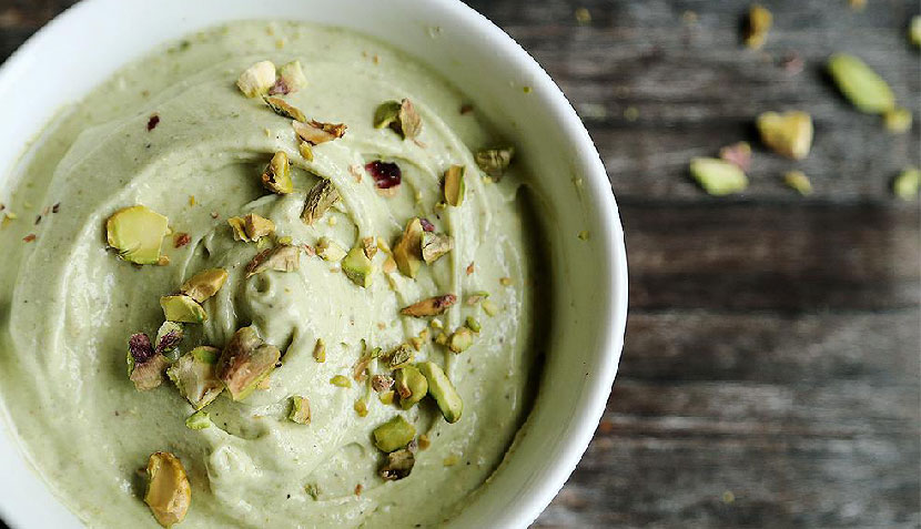 Helado vegano de pistacho 