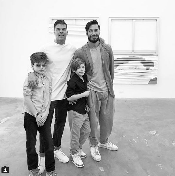 Ricky Martin y su familia 