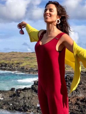 Paz Bascuñán se lució bailando en la Tapati de Rapa Nui