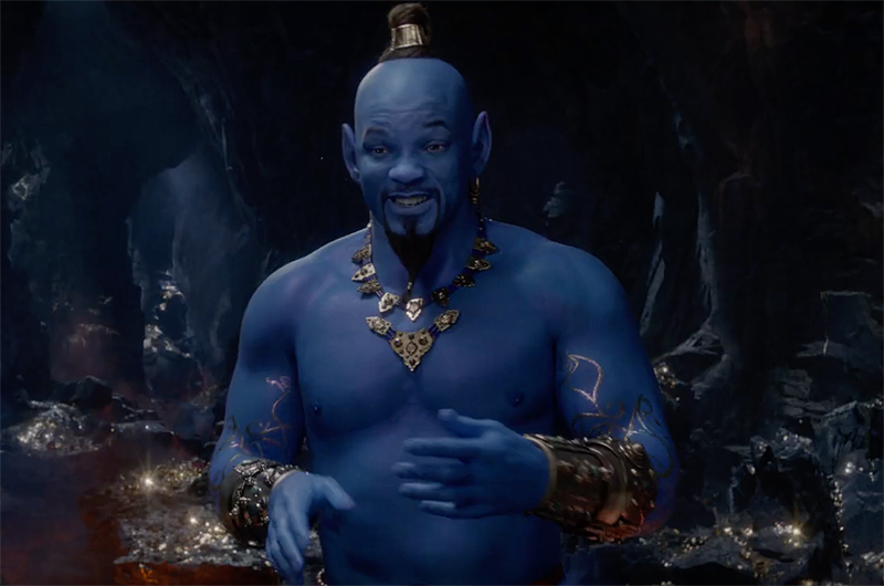 Will Smith como genio azul 