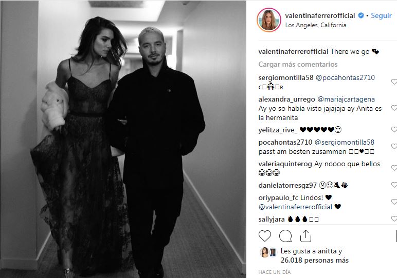 JBalvin y Valentina Ferrero 