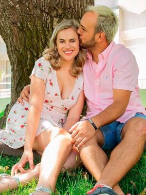 Las románticas postales del matrimonio civil de Eliana Albasetti y Federico Koch