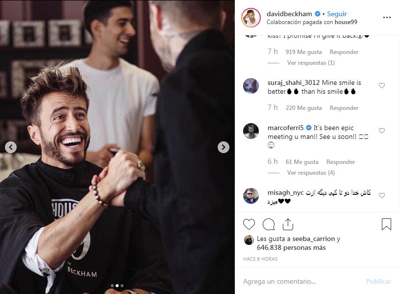 Marco Ferri y David Beckham Marco Ferri y David Beckham