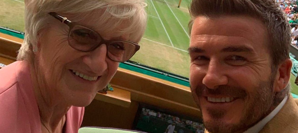 David Beckham sorprendió en Wimbledon acompañado de su mamá