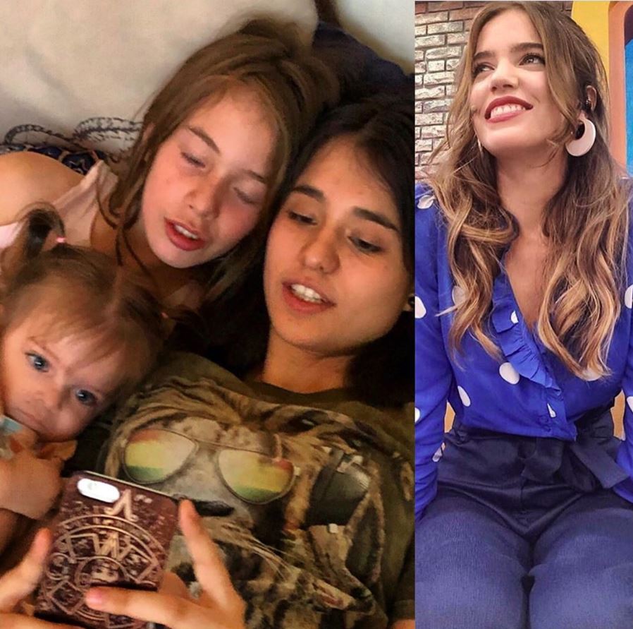 Fotografía en instagram de Millaray y sus tres hijas