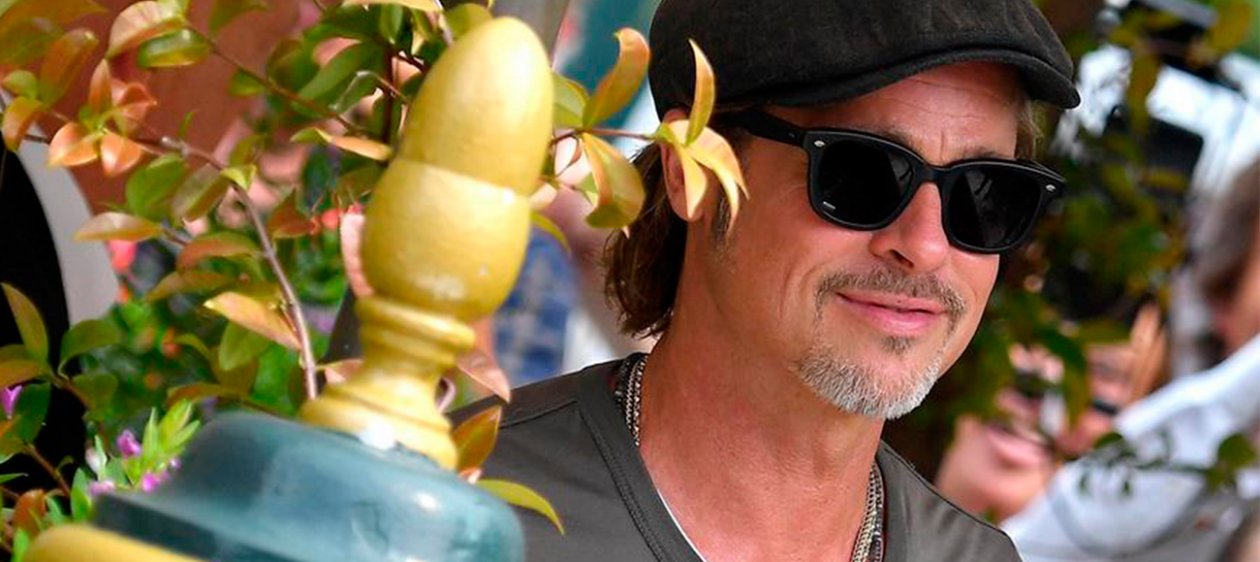 Brad Pitt desembarcó en Venecia con misterioso tatuaje