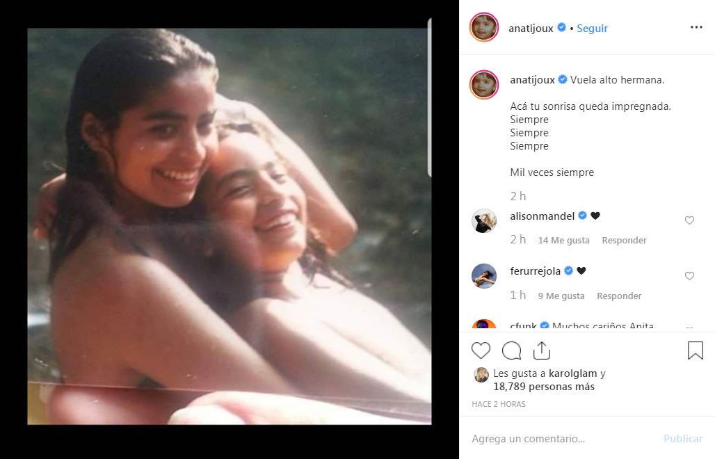 Muere la hermana de la cantante Anita Tijoux Muere la hermana de la cantante Anita Tijoux