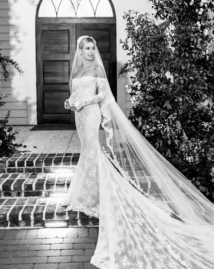 Hailey Bieber el día de la boda