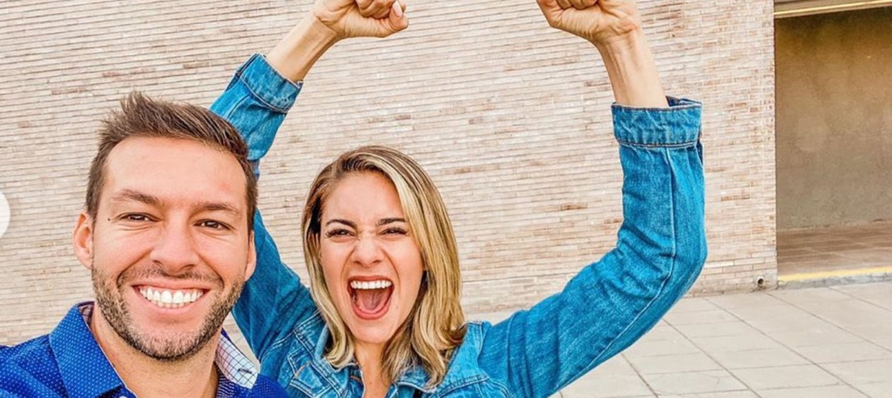 Camila Stuardo y su pareja celebran su