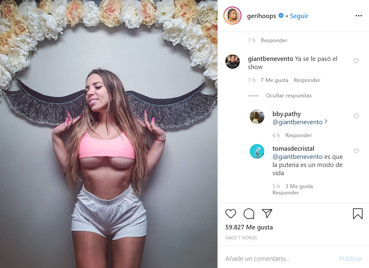 Geri Hoops volvió a Instagram con toda su sensualidad y fue criticada -  m360.cl
