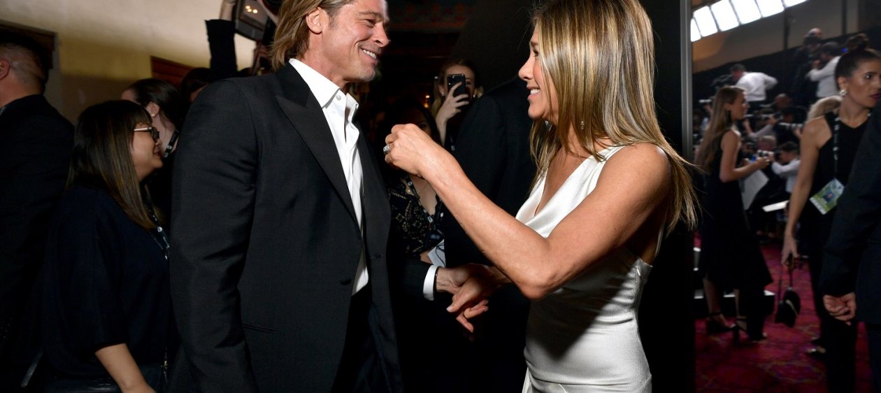 Detalles del intenso coqueteo de Jennifer Aniston y Brad Pitt en Zoom