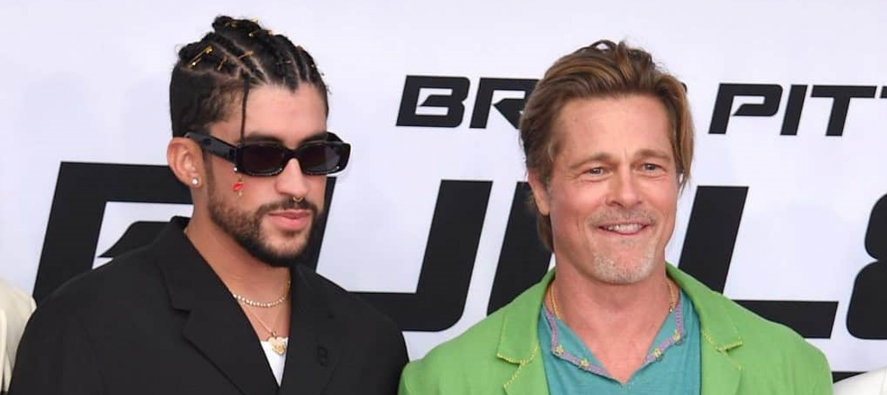 Así fue el encuentro de Brad Pitt y Bad Bunny