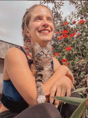 Así fue el paseo en bus de Ginger, la gatita de Alison Mandel