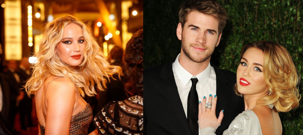 Jennifer Lawrence se refiere a la supuesta infidelidad de Liam Hemsworth a Miley Cyrus