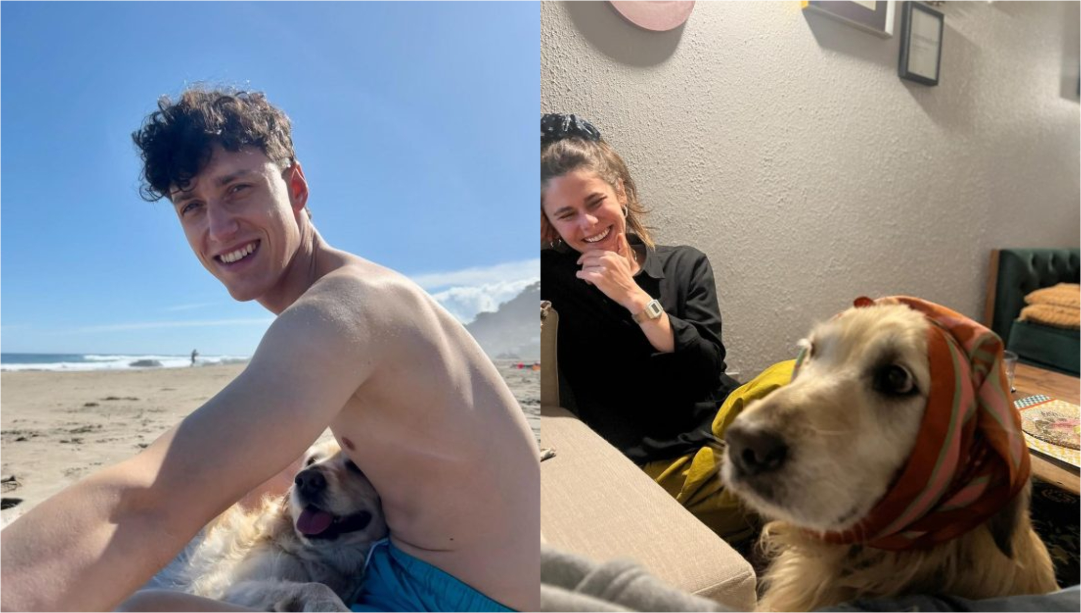 Fotos de Montserrat Ballarín y Bocho junto a su perro