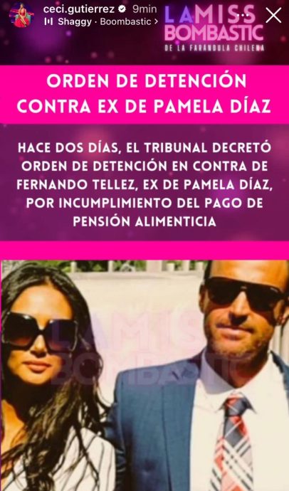 Captura de pantalla desde el instagram de Cecilia Gutiérrez con la información