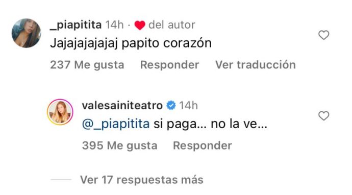 Comentario la acusación de una seguidora