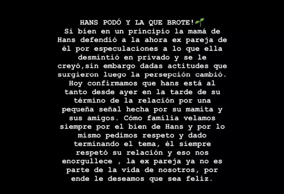 Comunicado a través de Ig de Hans