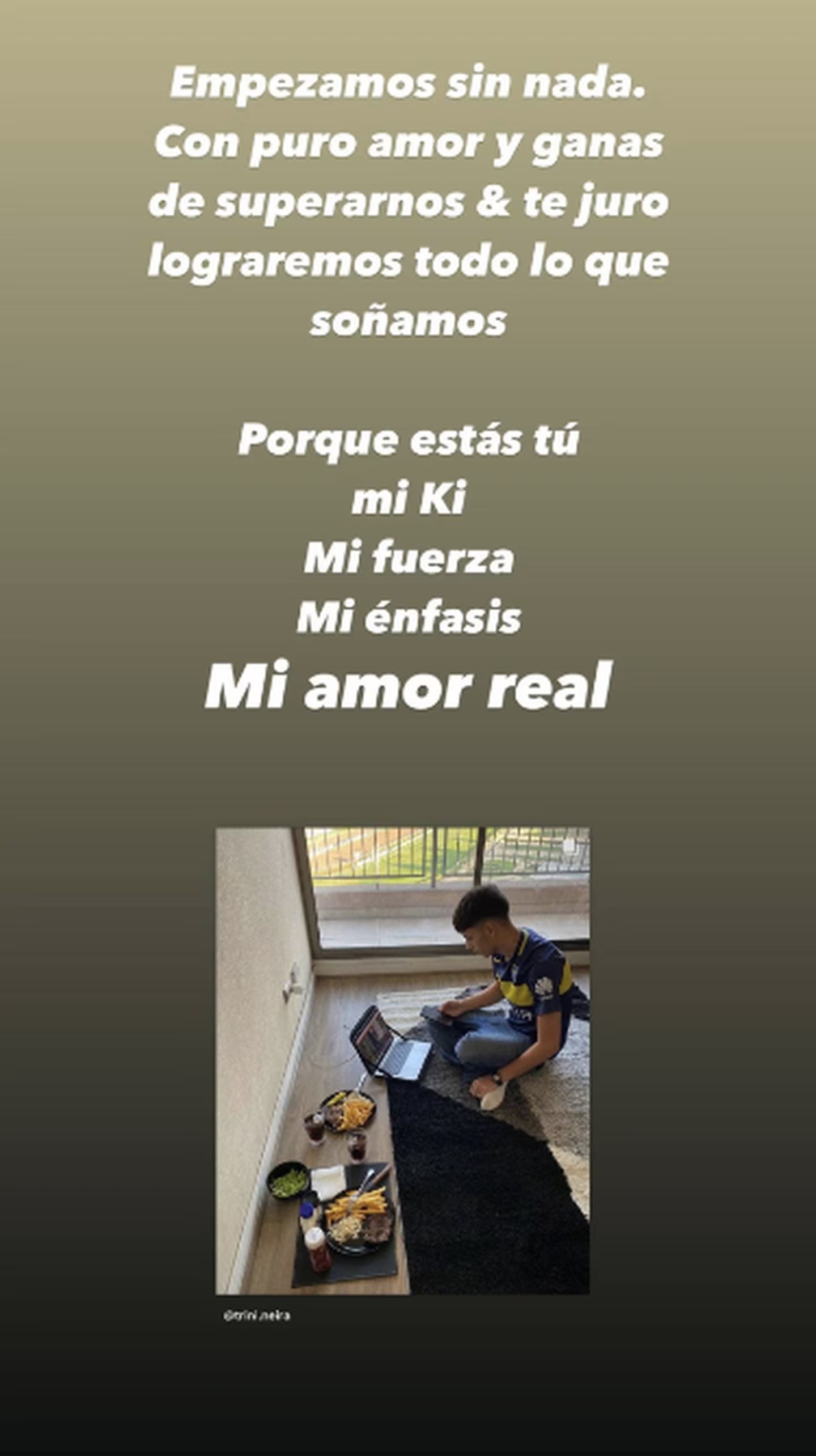 Captura de oantalla saludo de Bimza