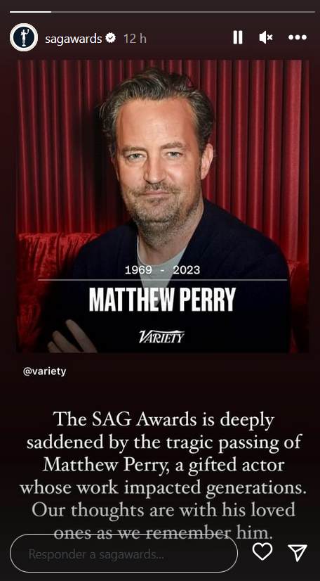 Historia de SAG Awards despidiendo a Matthew Perry