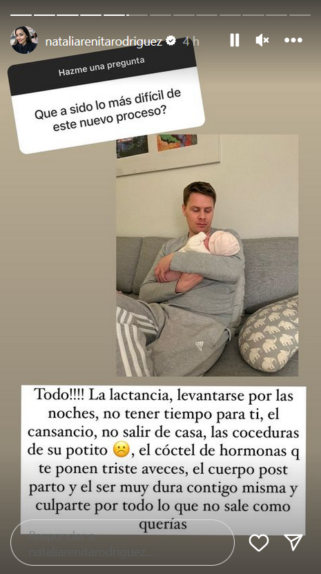 Pantallazo de la historia de Natalia "Arenita