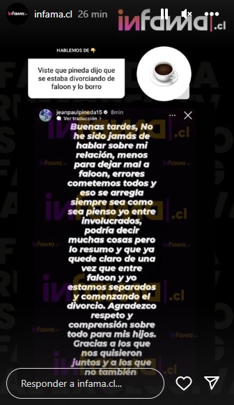 Comunicado de Jean Paul Pineda