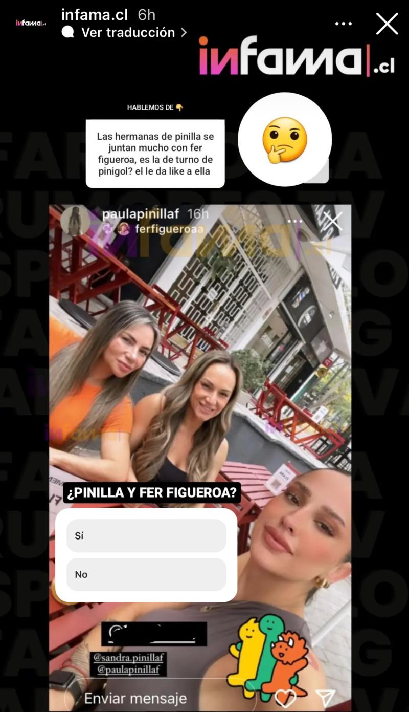 Fer Figueroa junto a las hermanas de Pinilla