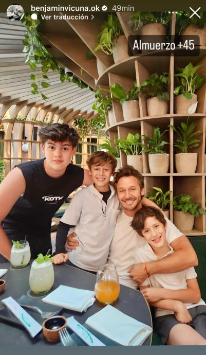 Benjamín Vicula junto a Bautista, Beltrán y Benicio