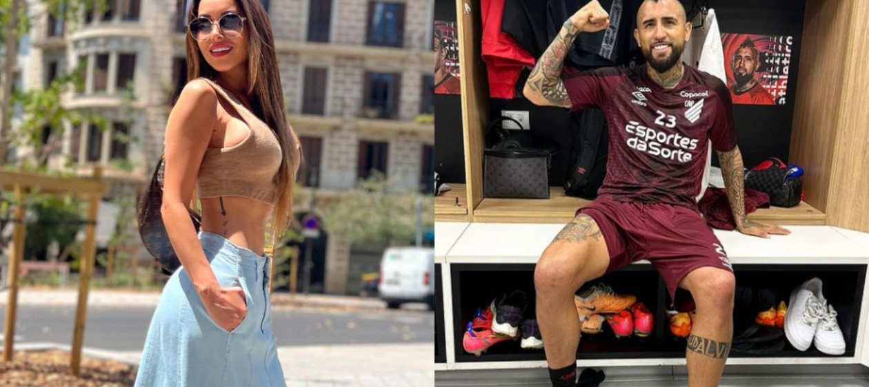 Marité Matus y Arturo Vidal asisten a la graduación de su hijo