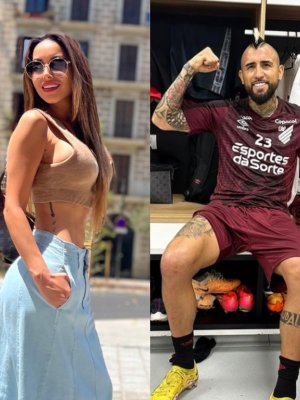 Marité Matus y Arturo Vidal asisten a la graduación de su hijo