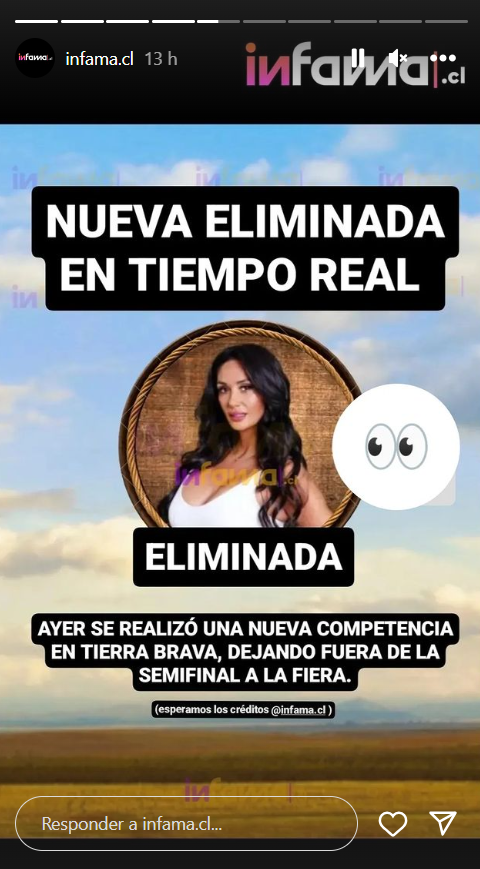 Pantallazo de las historia de Infama, donde revela eliminados de Tierra Brava