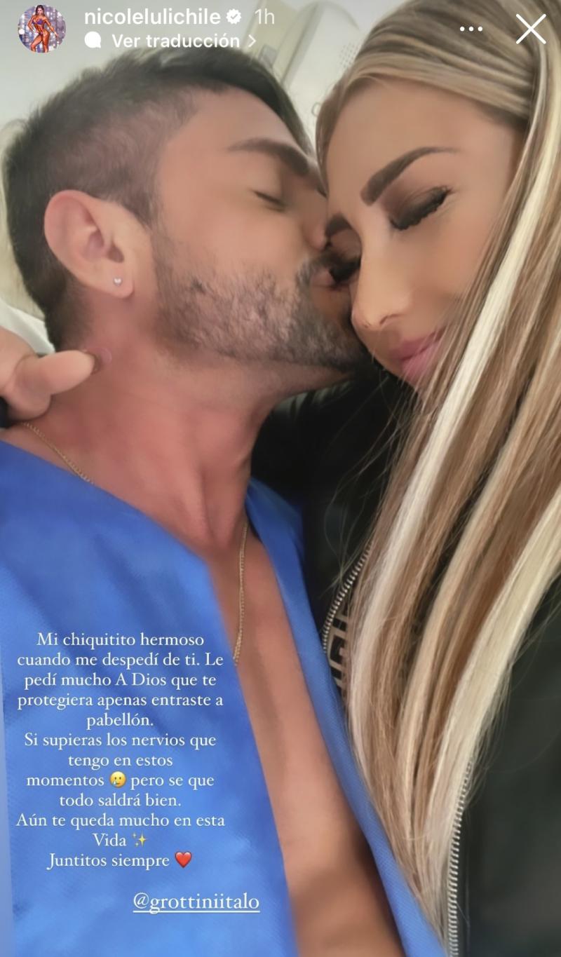 Storie de Nicole Moreno junto a su pareja antes de entrar a pabellón
