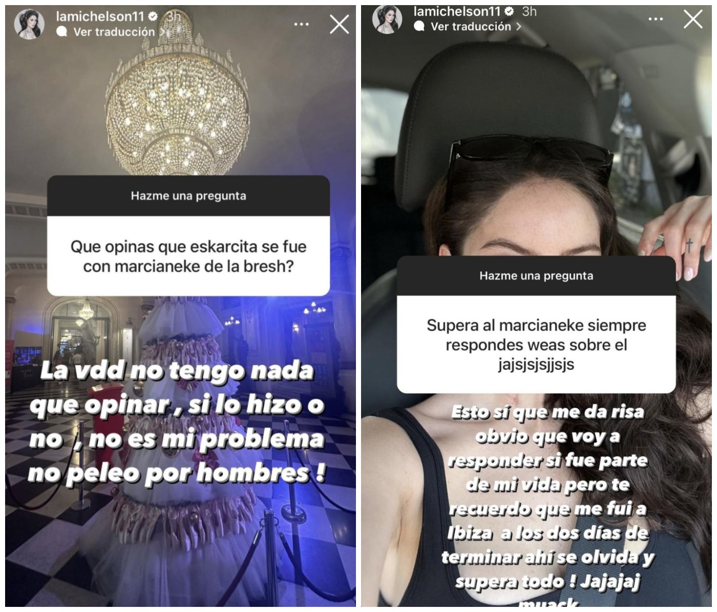 imágenes descritas con las respuestas de Ignacia Michelson