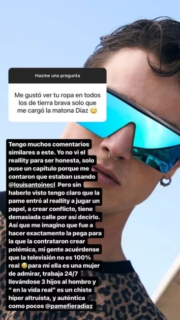 Dichos de Coté López sobre Pamela Díaz