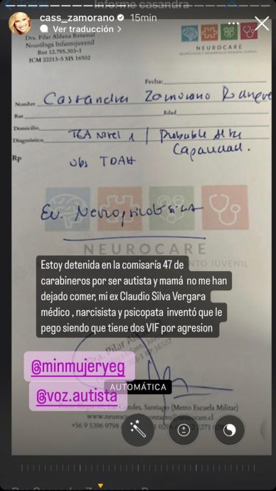 Captura de pantalla ig Cass Zamorano