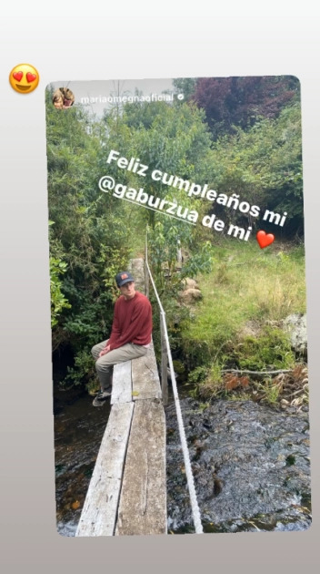 Captura de pantalla saludo cumpleañero de María Gracia a Gabriel