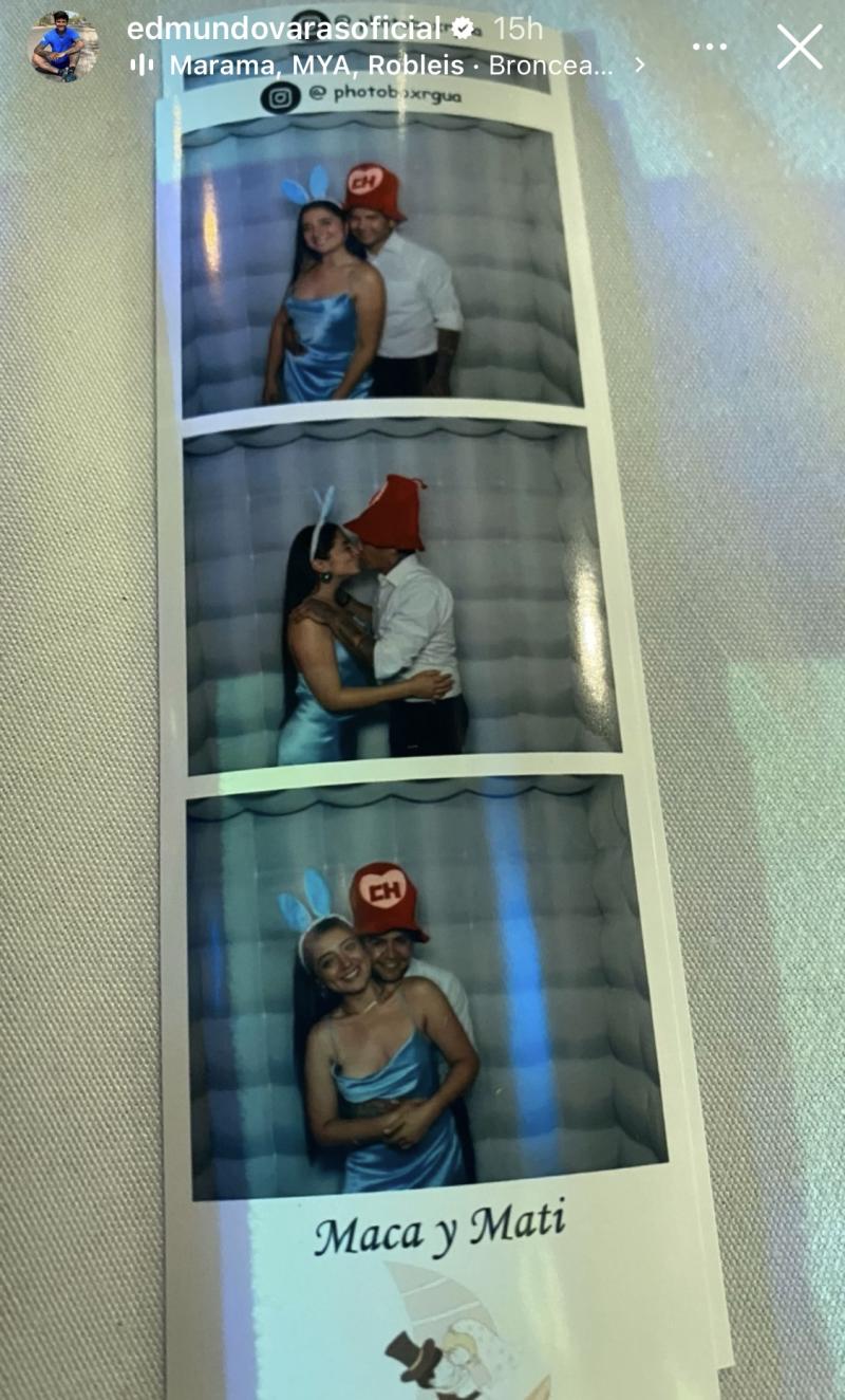 Edmundo Varas junto a su nueva pareja disfrutando de un matrimonio