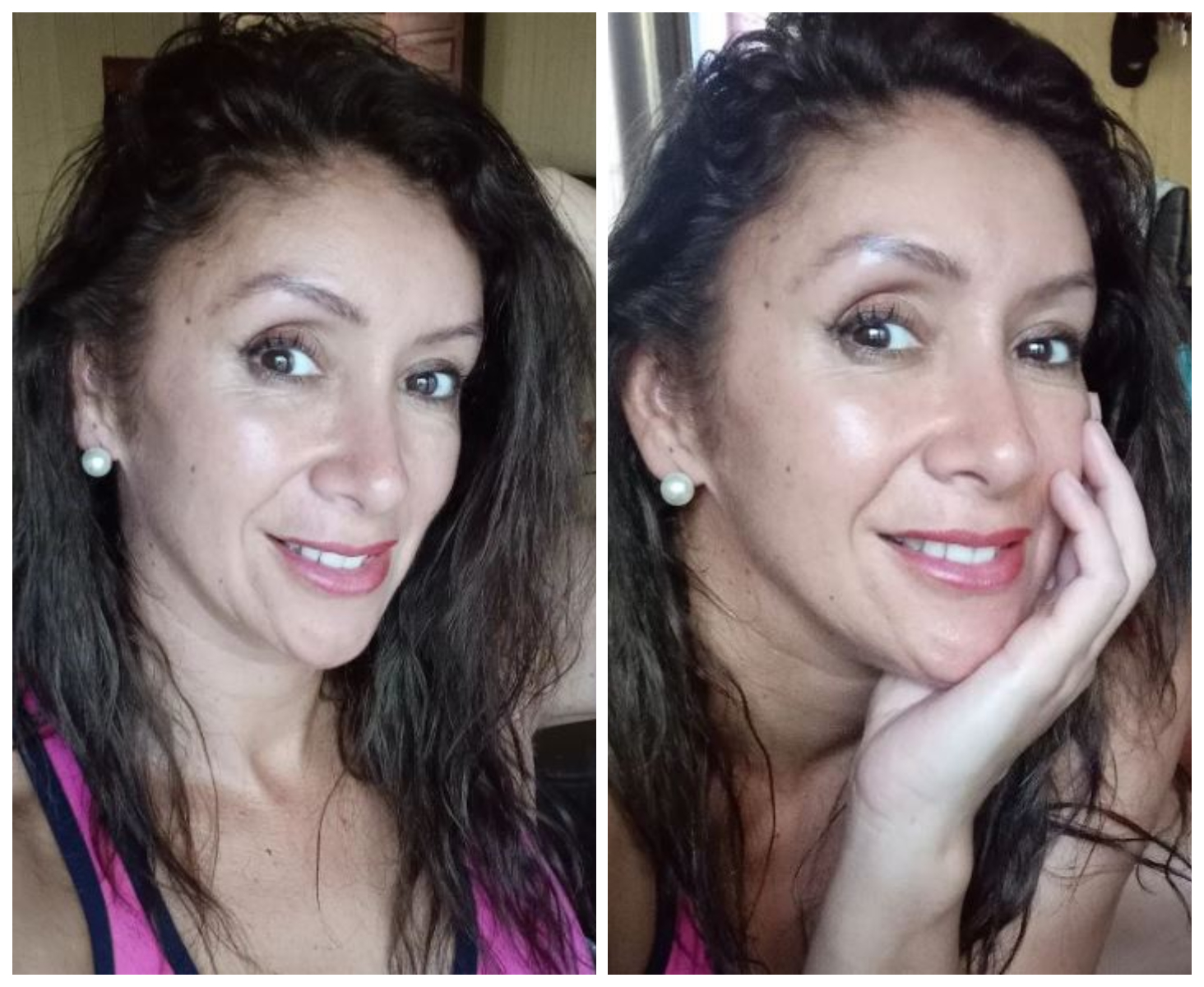 Angélica Sepúlveda con su color natural de cabello