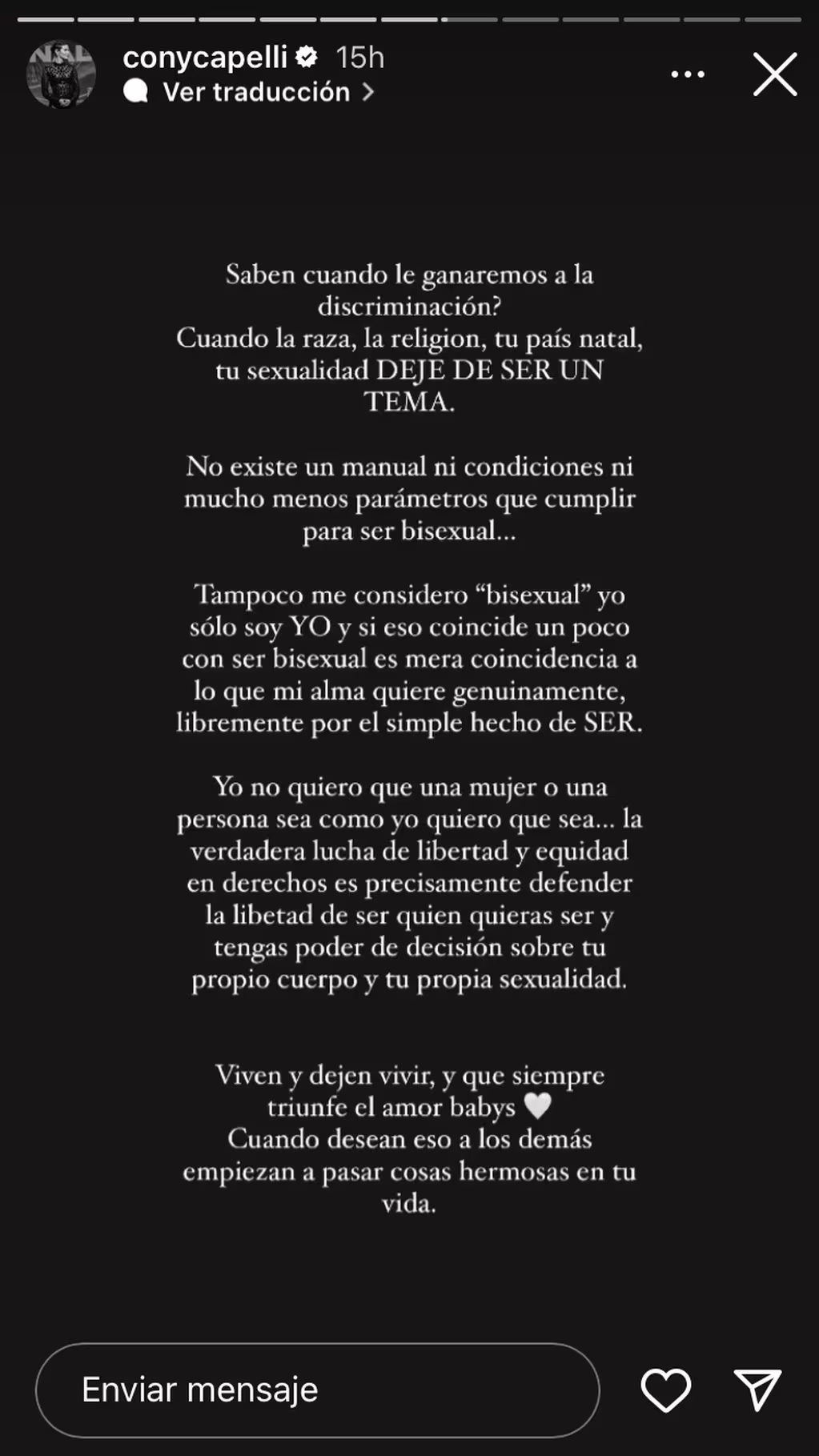 captura de pantalla con reflexión de Cony Capelli